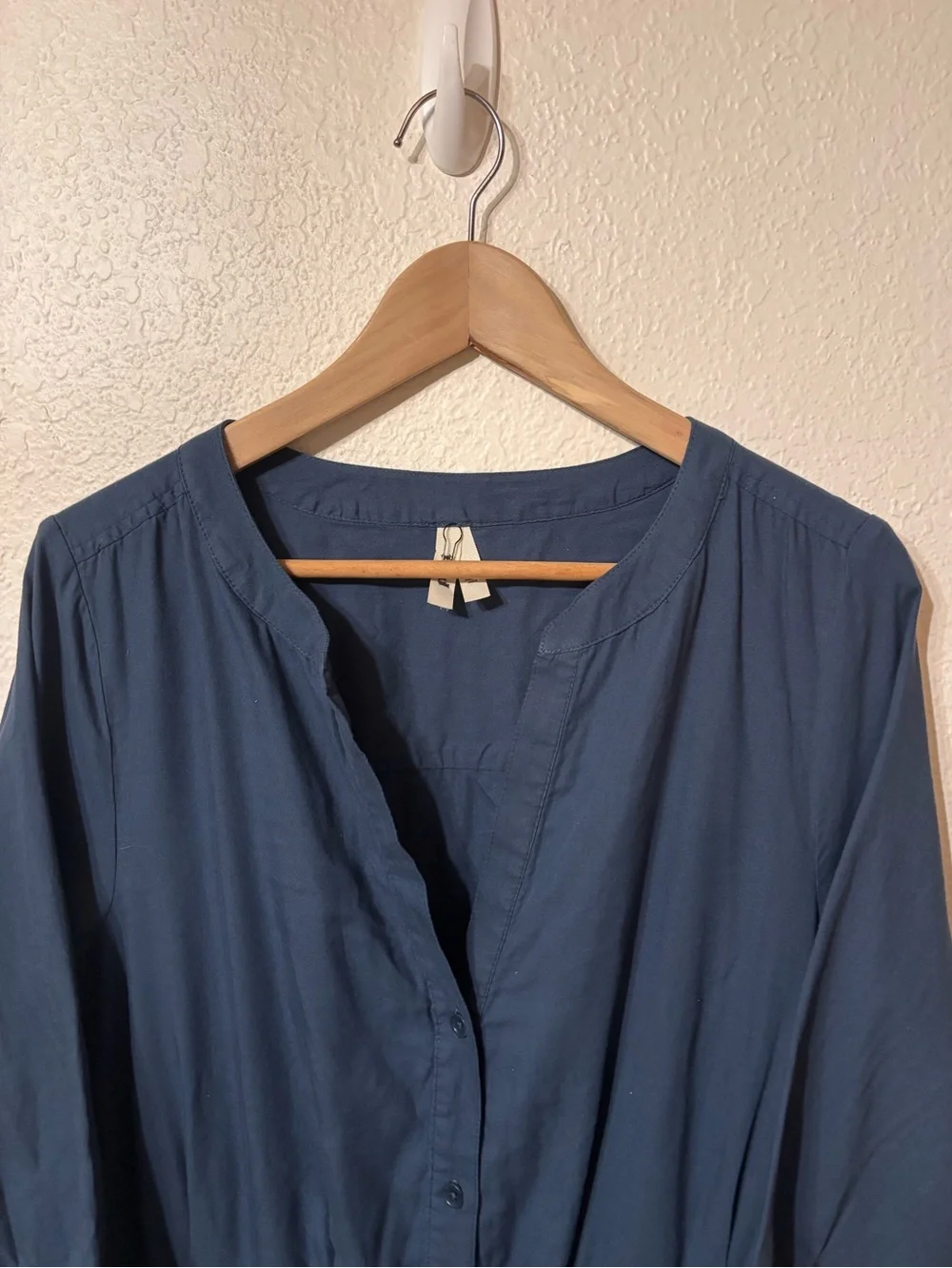Pact Organic Cotton Button Front Midi Dress Medium - Picture 4 of 6
